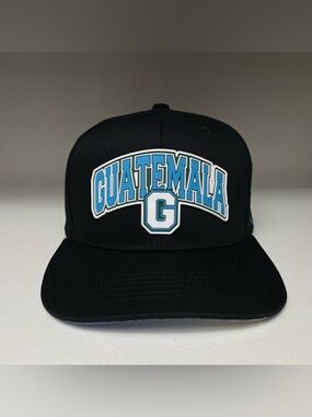 Guatemala 3D Rubber Patch Black Snapback Baseball Cap